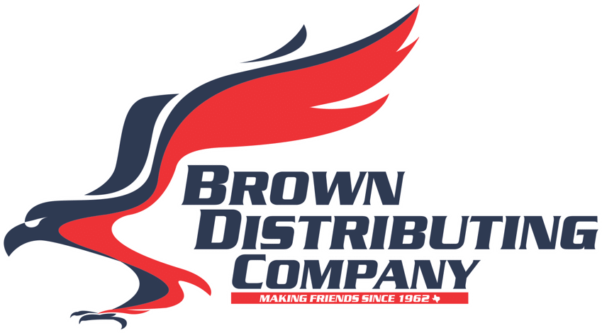Brown Distributing Company logo with the slogan "Making Friends Since 1962".